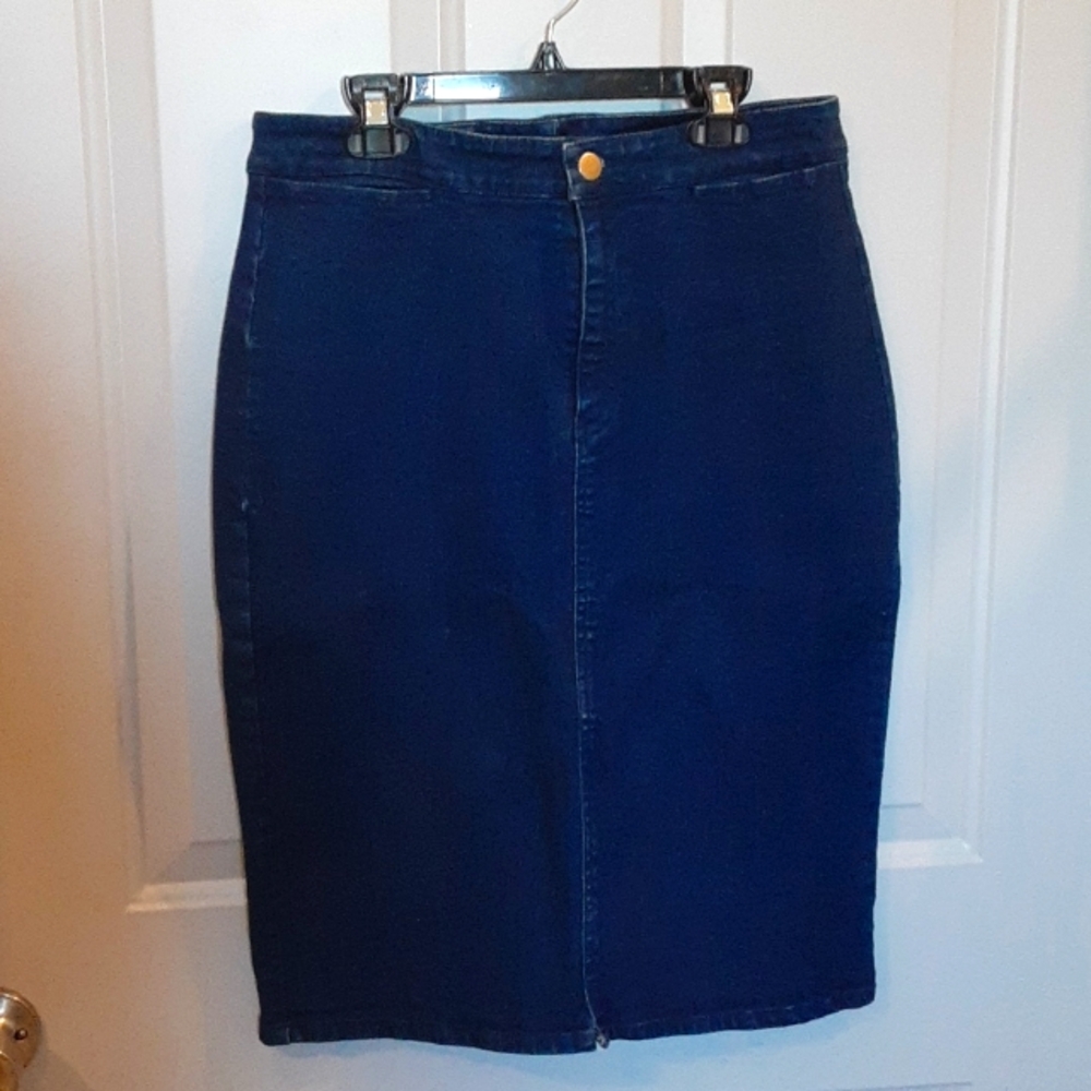 Mary Jane dark jean skirt